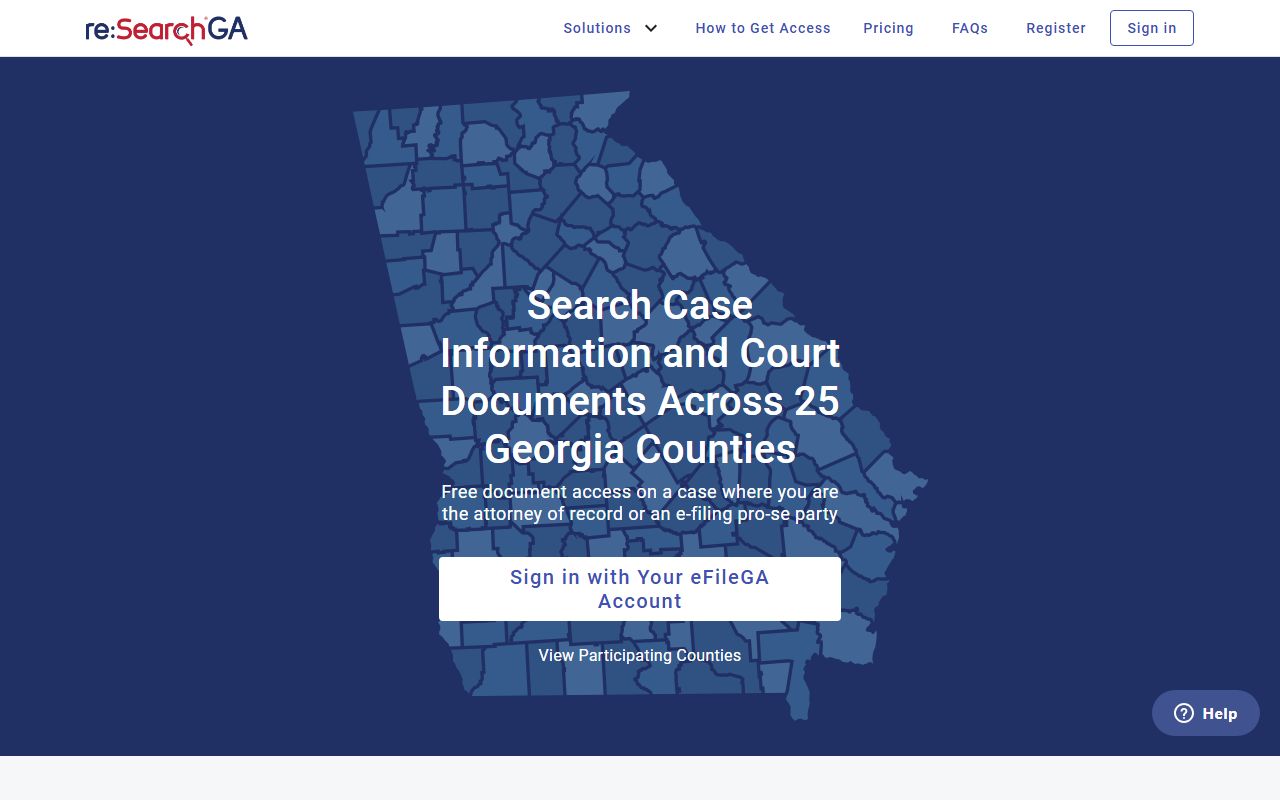 Coffee County court records re:SearchGA case information portal