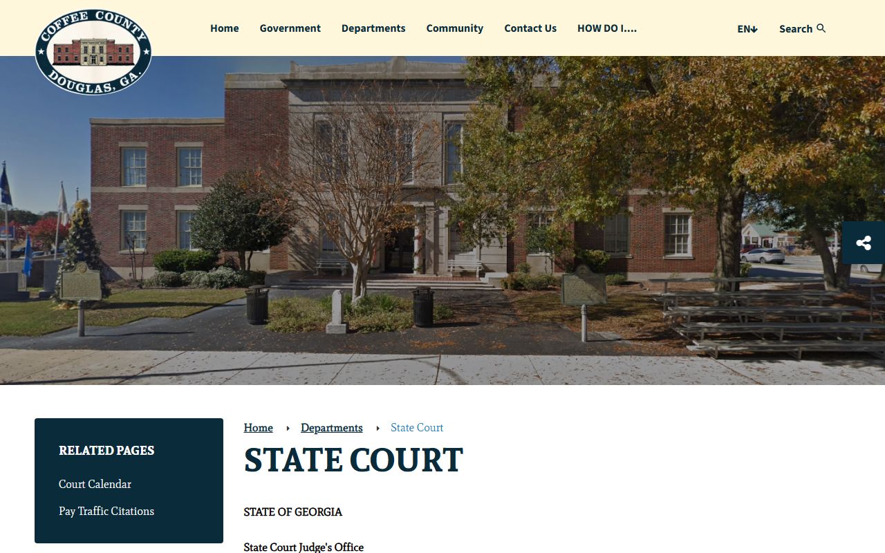 Coffee County criminal court records State Court page