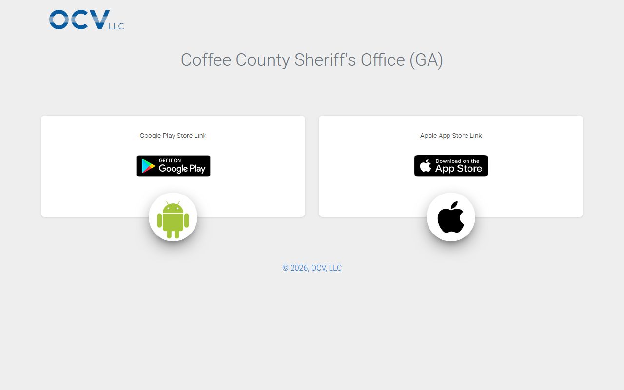 Coffee County inmate records sheriff app links