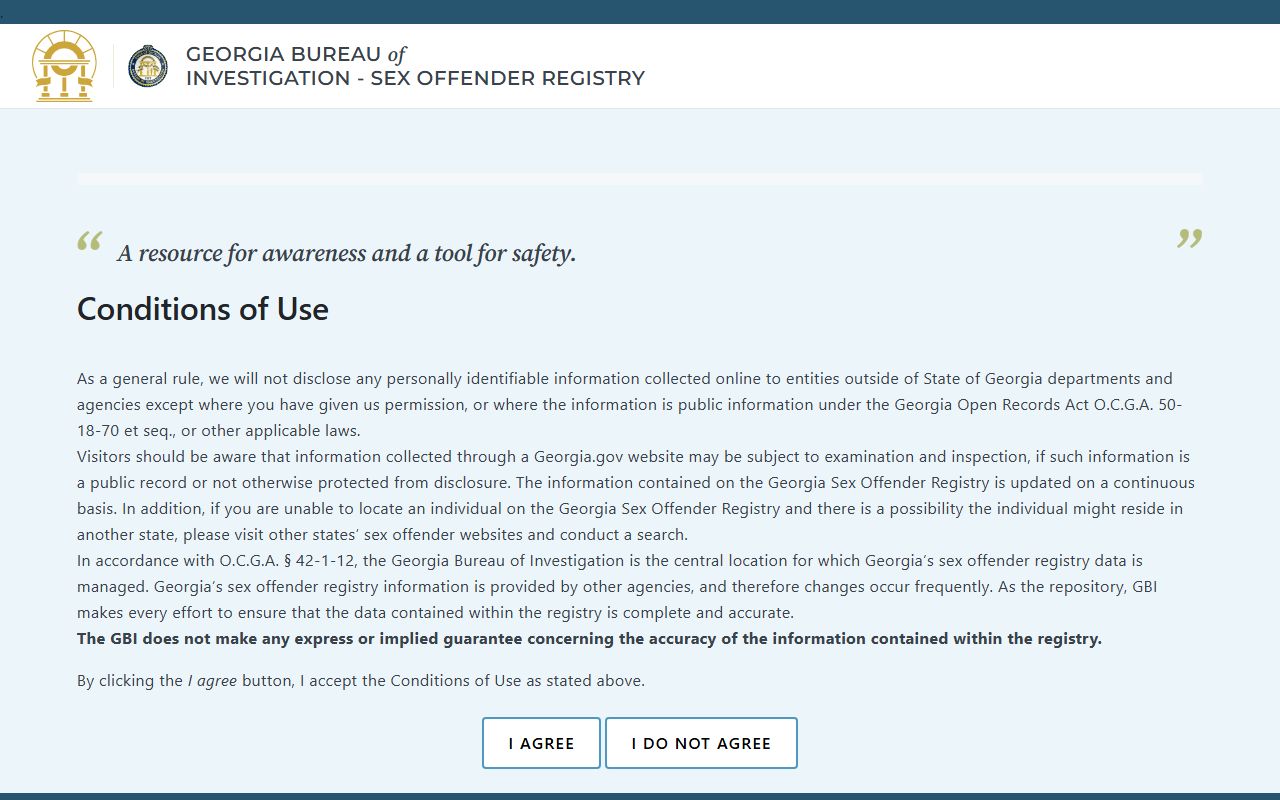 Coffee County inmate records GBI sex offender registry