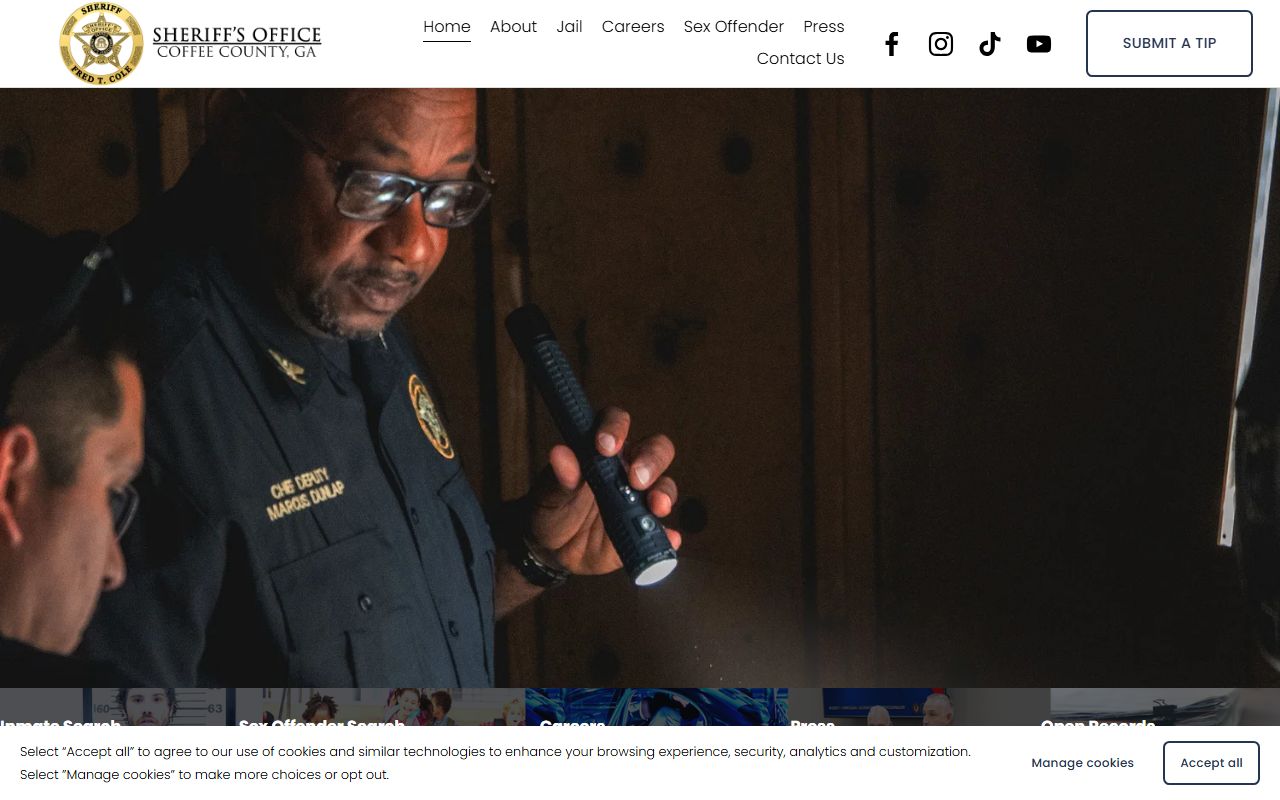 Coffee County warrant records sheriff office page